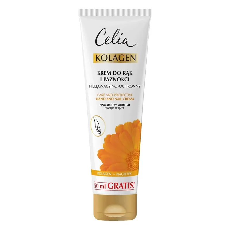 Plată sigură Celia Kolagen Cremă de mâini și unghii cu Calendula, 125 ml