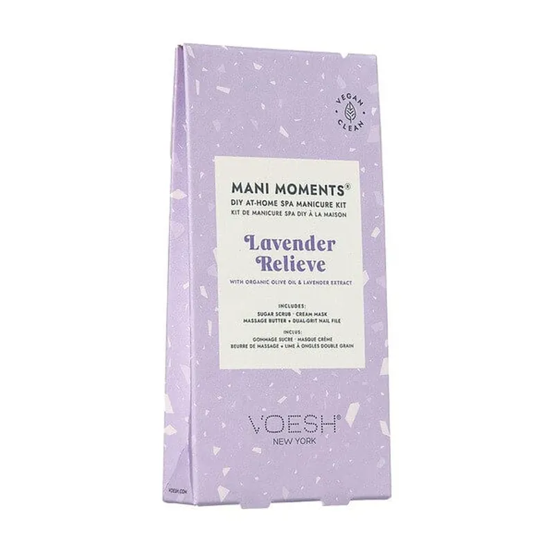 Voesh, Mani Moments, set manichiură, Lavender Relieve, 3 buc. Livrare expres