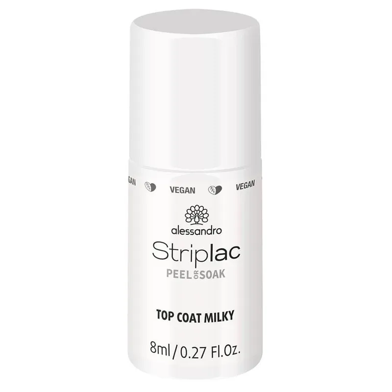 Comandă acum Alessandro Striplac Semi-permanent lăptos top coat 8ml