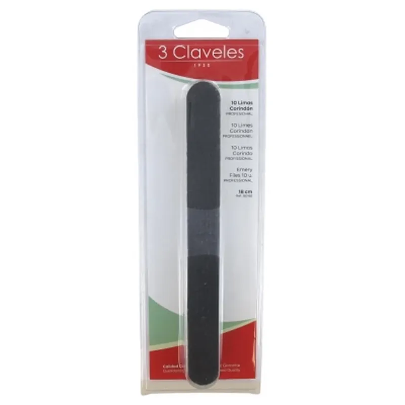 3 Claveles Pilă de unghii din corindon negru 18 cm 10 pile Lichidare de stoc