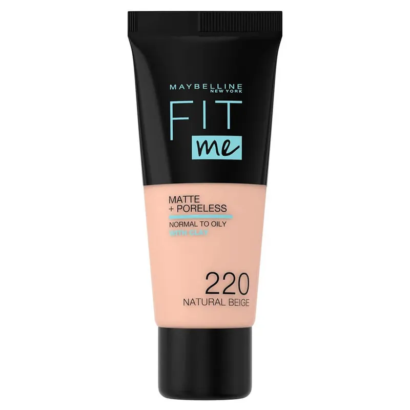 Mai ieftin Maybelline Fit Me! Matte and Poreless, fond de ten matifiant, nr. 220, bej natural, 30 ml