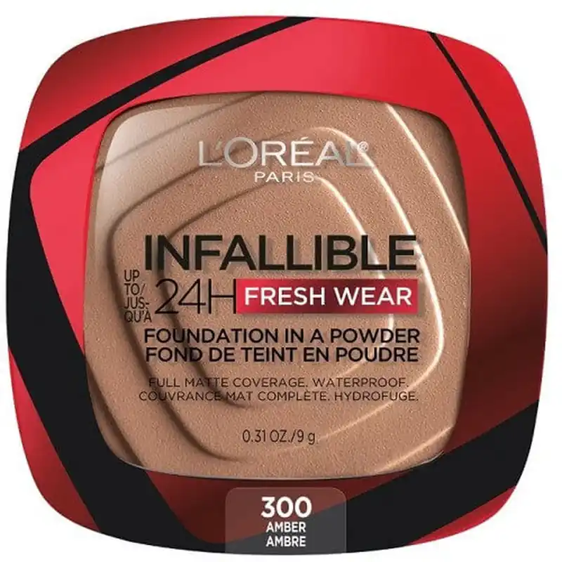 Pudra de fata, Loreal, Infallible 24H Fresh Wear, Foundation In A Powder, 300 Amber, 9 g Nu rata
