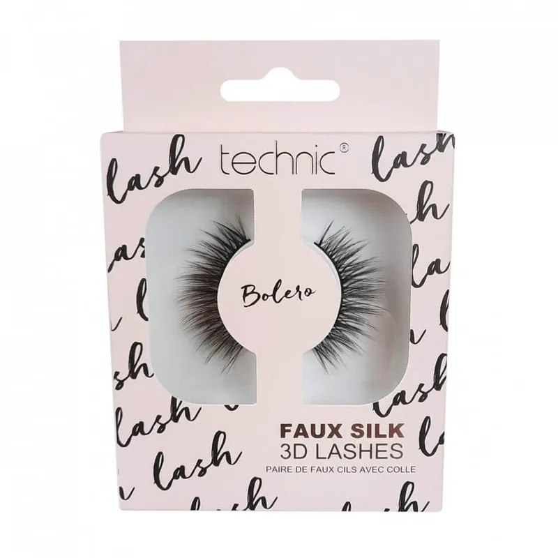 Gene false, Technic, Faux Silk 3D Lashes, Bolero, Adeziv inclus Reducere specială