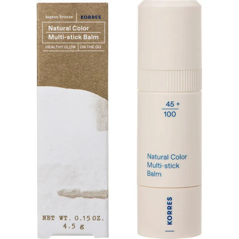 KORRES Agean Bronze Bronze Natural Color Multi-stick Balm Healthy Glow Highlighter pentru o culoare sănătoasă pe pomeți și buze 4.5gr Promoție