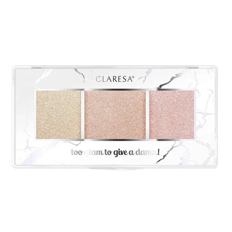 Claresa Too Glam To Give A Damn Highlighter Palette 12 Golden Glow, 12.5g Noutate