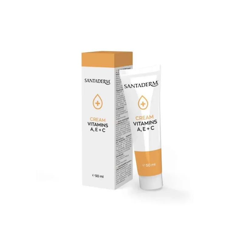 Livrare rapidă SANTADERM CREAM VITAMINE A, E + C cremă cu vitamine pentru pielea uscată și exfoliată 1x50 ml