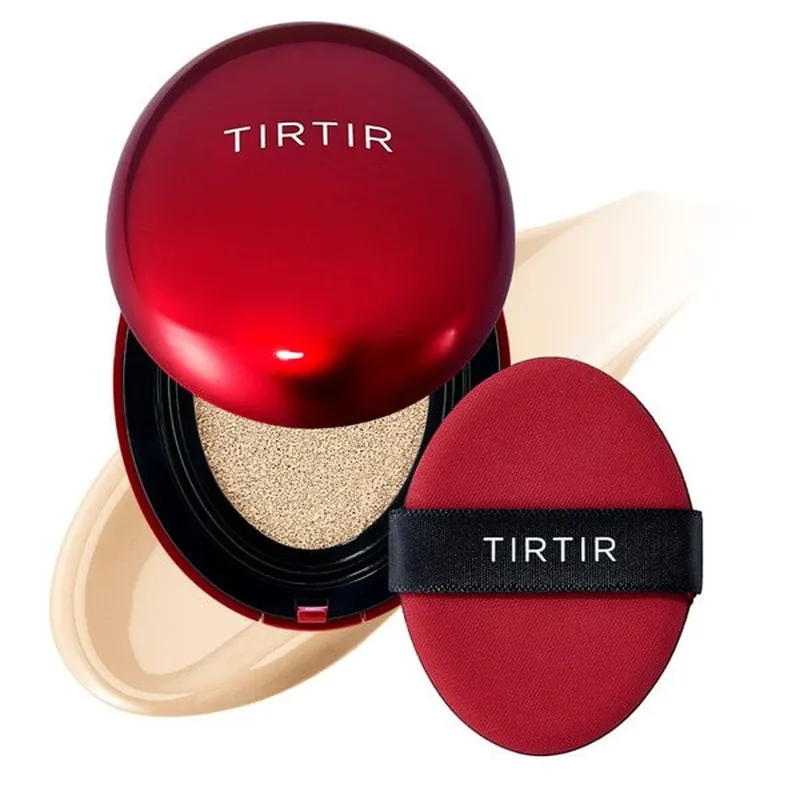 Popular Tirtir Mask Fit Red Cushion Mini, Vanilie 17N, fond de ten pernă, 4.5 g