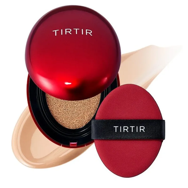 Tirtir Mask Fit Red Cushion Mini, Latte 24N, fond de ten pernă, 4.5 g Retur ușor