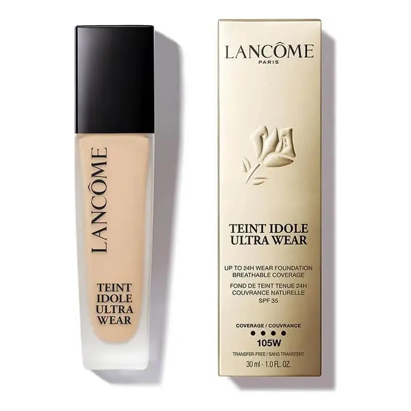 Lancome teint idole ultra wear - fond de ten lichid cu efect de a doua piele - Nr. 105w Retur ușor