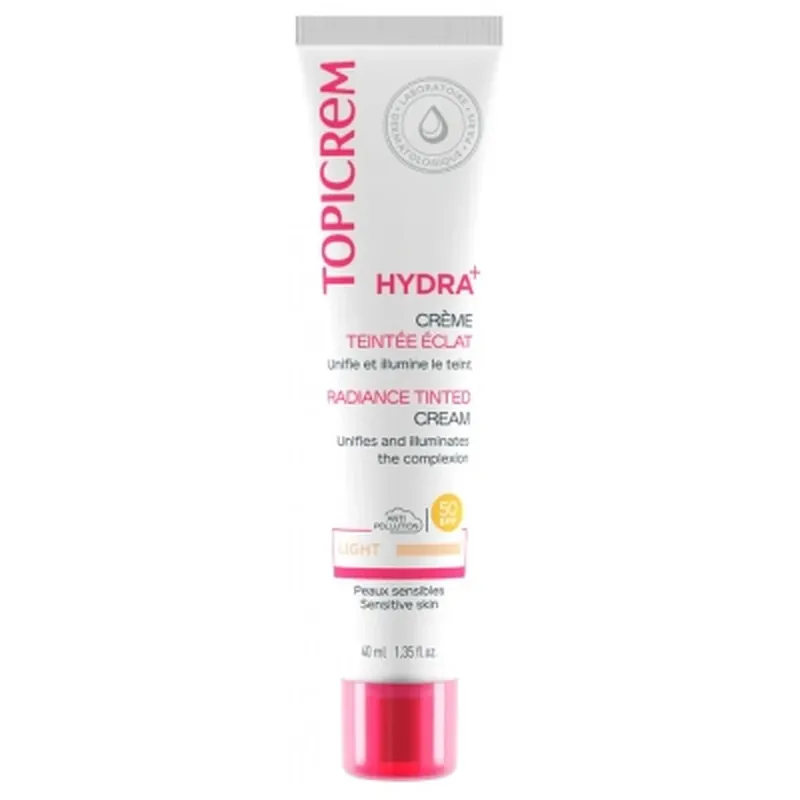 Topicrem HYDRA+ Cremă de ten cu efect de strălucire SPF50 40 ml Plată sigură