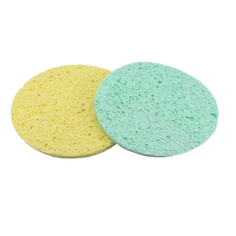Ofertă limitată Set 2 bureti curatare fata, Makeup, Galben-Verde, 01