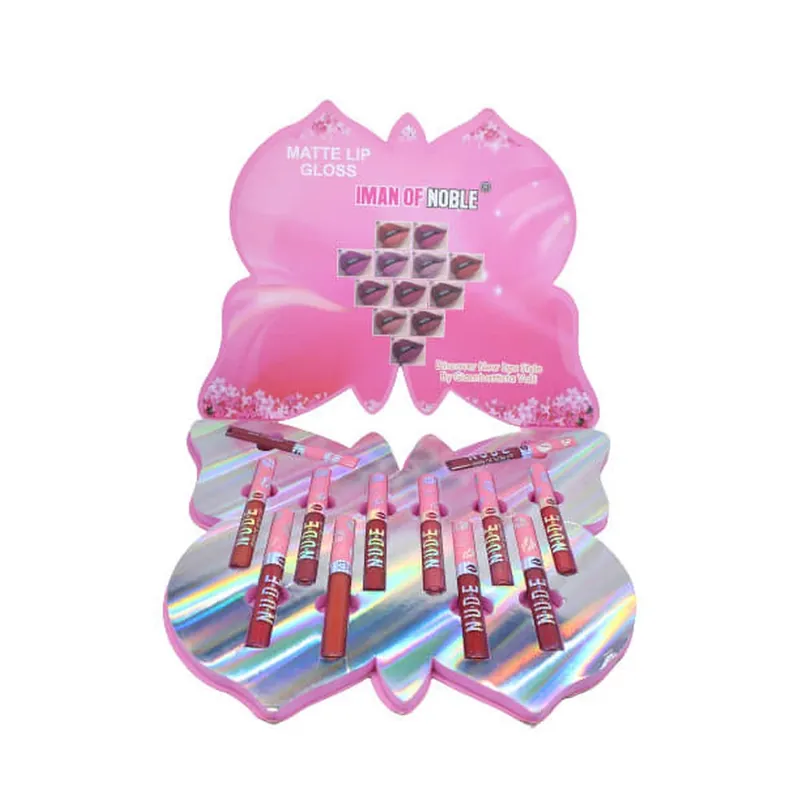 Plată securizată Set 12 rujuri de buze, Iman Of Noble, Nude Matte Lip, Butterfly