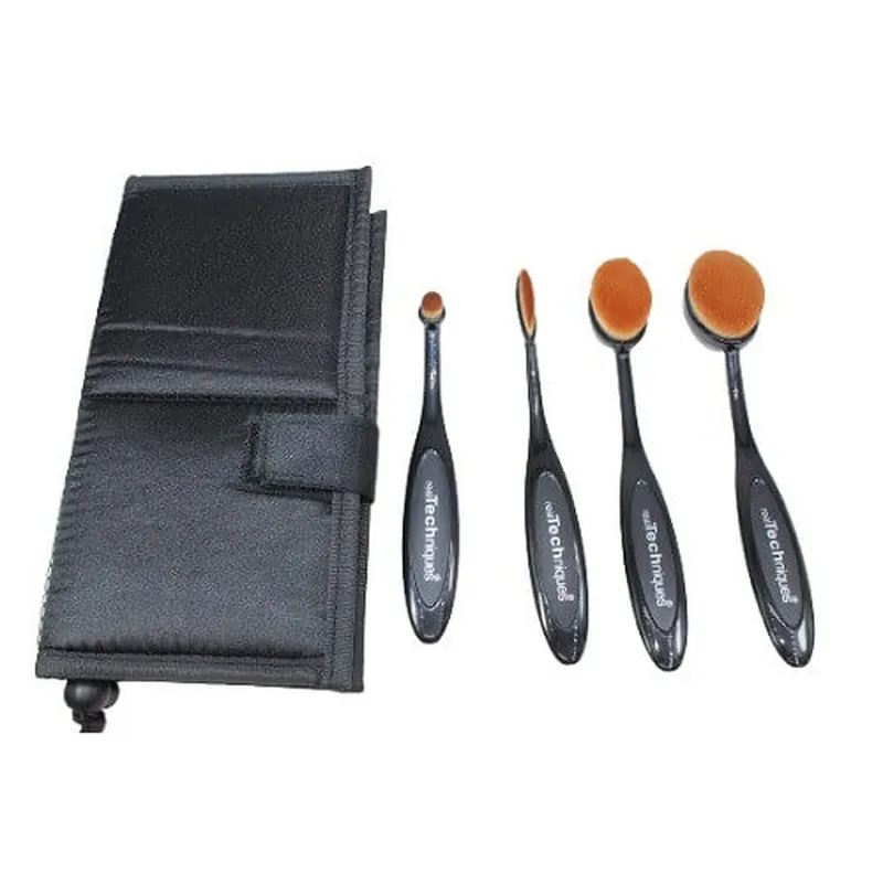 Bestseller Set 4 pensule, Real Techniques, Bold Metals, Husa inclusa
