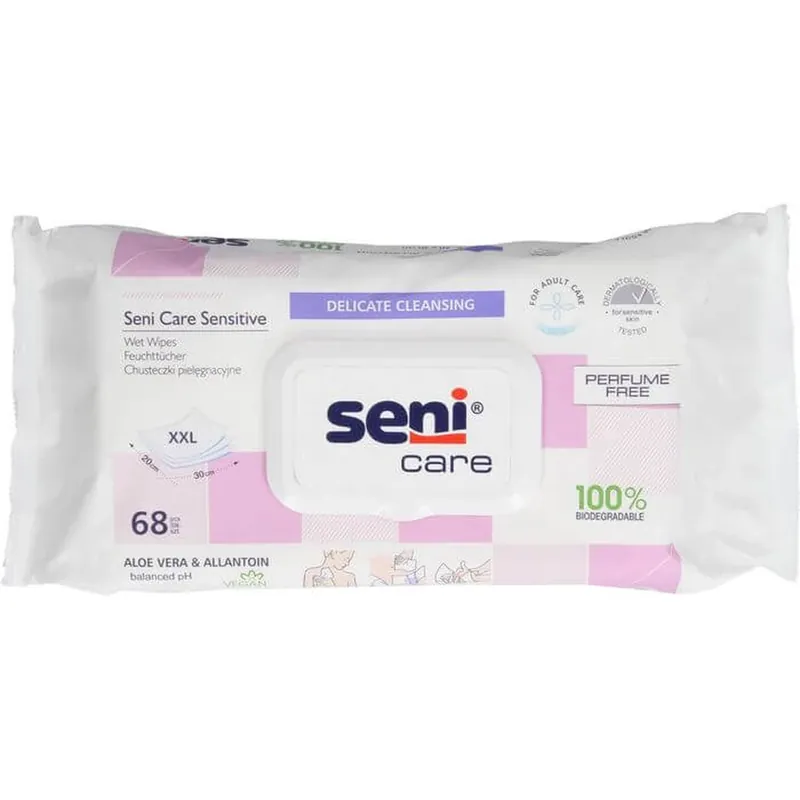 Ofertă exclusivă Șervețele umede sensibile SENI care 68 buc.
