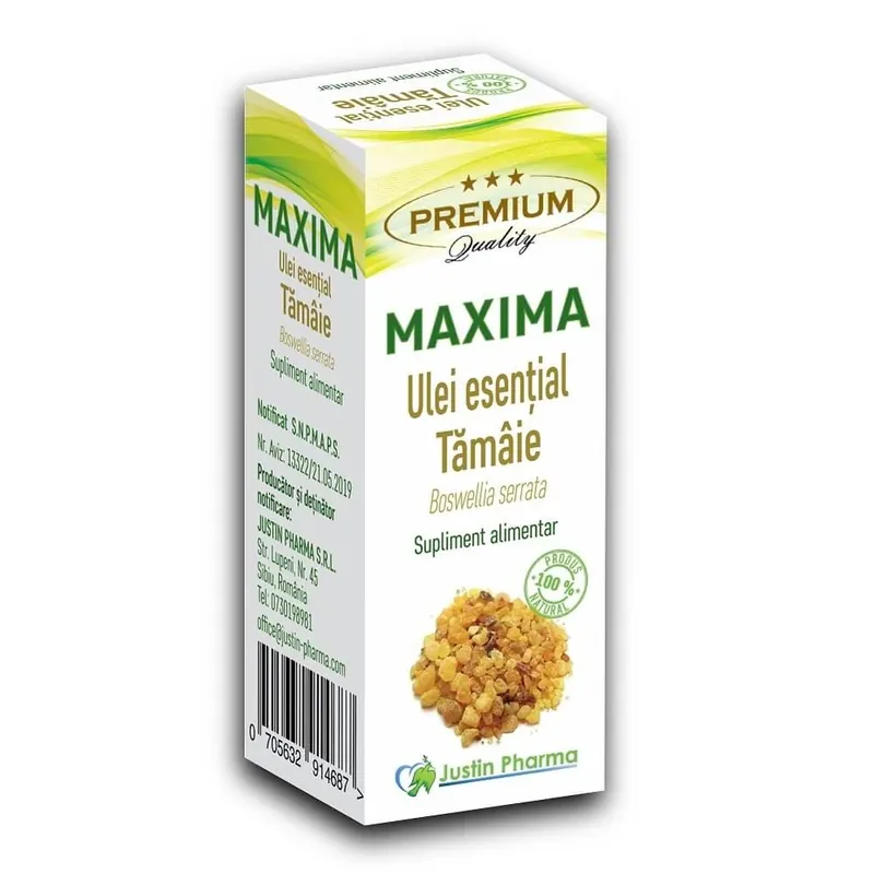 Expediere rapidă Ulei esential de Tamaie, 10 ml, Justin Pharma