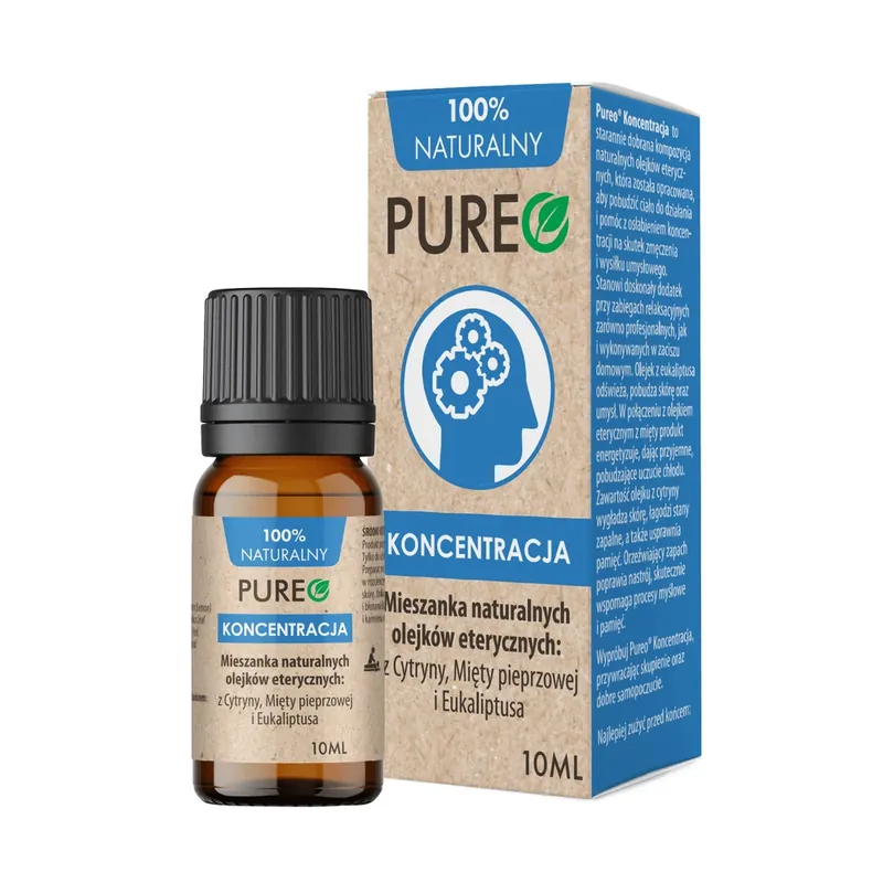 Livrare rapidă Pureo Concentration, amestec de uleiuri esențiale naturale, 10 ml