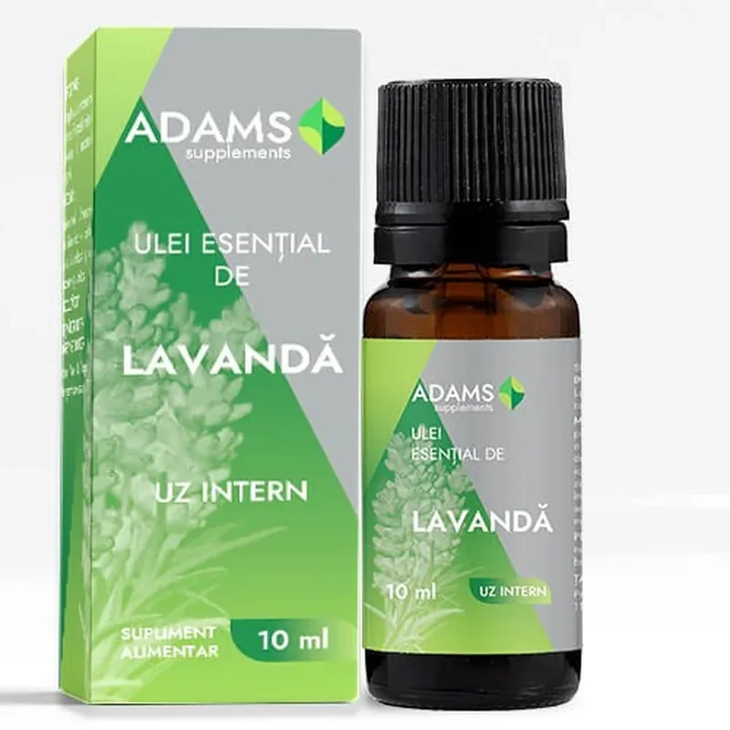 Ulei esential de Lavanda, 10ml, uz intern, Adams Vision Super ofertă