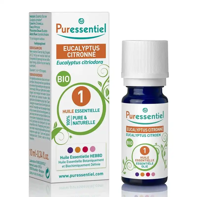 Puressentiel Essential Oils Eucalyptus Lemon Bio 10ml Plată sigură