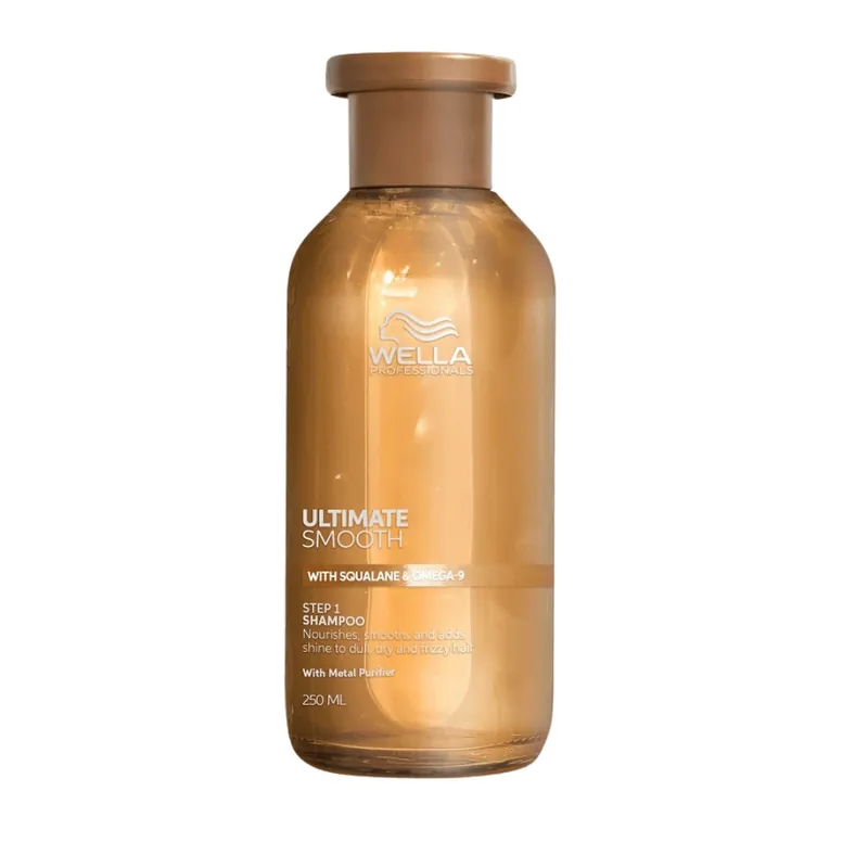Sampon hidratant pentru par uscat cu Squalane si Omega 9 Ultimate Smooth, 250 ml, Wella Professionals Preț promoțional