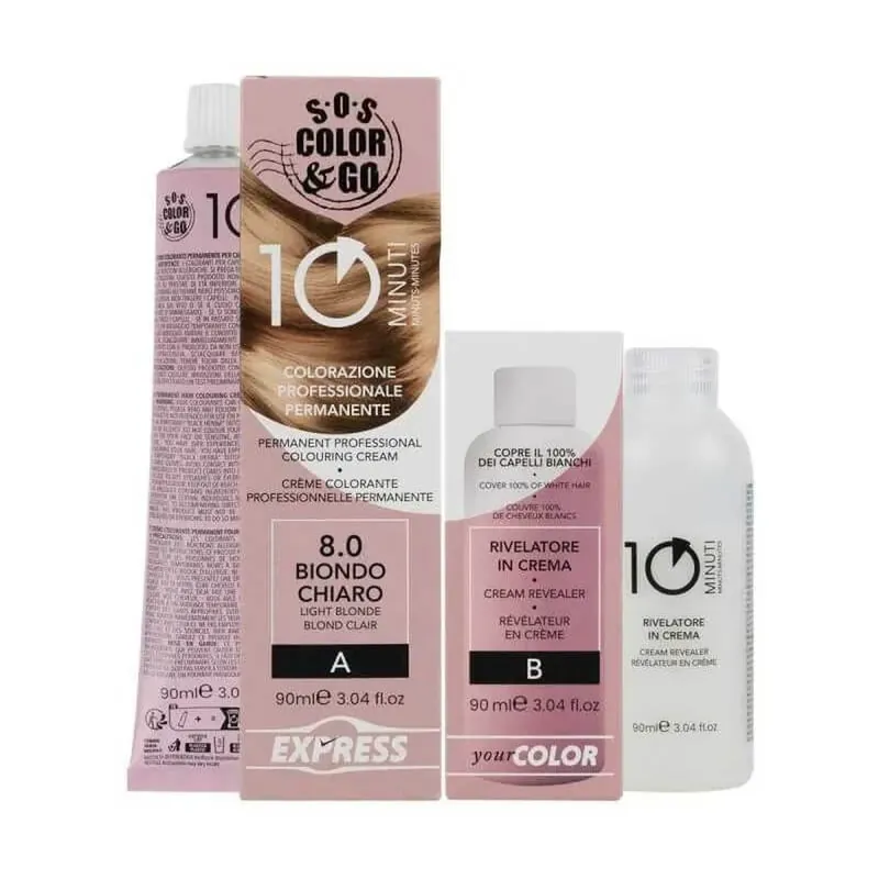 Alama Sos color&go – vopsea permanentă nr. 8.0 blond deschis Calitate înaltă