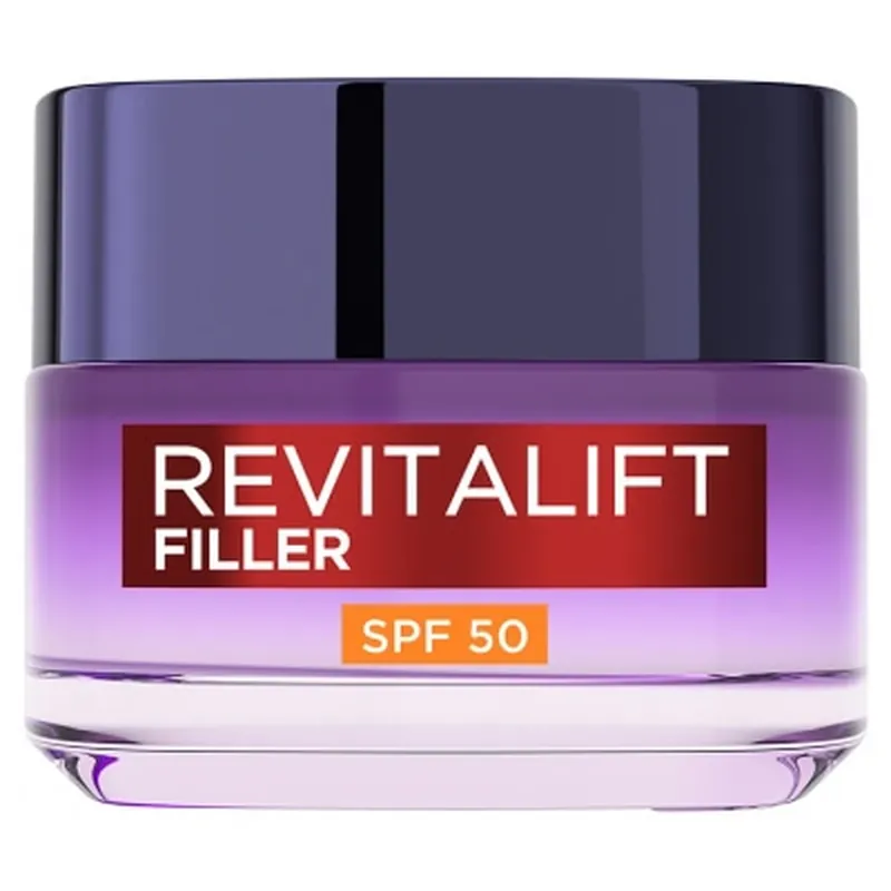 Doar azi L‘Oréal Paris Revitalift Filler Cremă anti-îmbătrânire cu efect de umplere intensă SPF50 50 ml