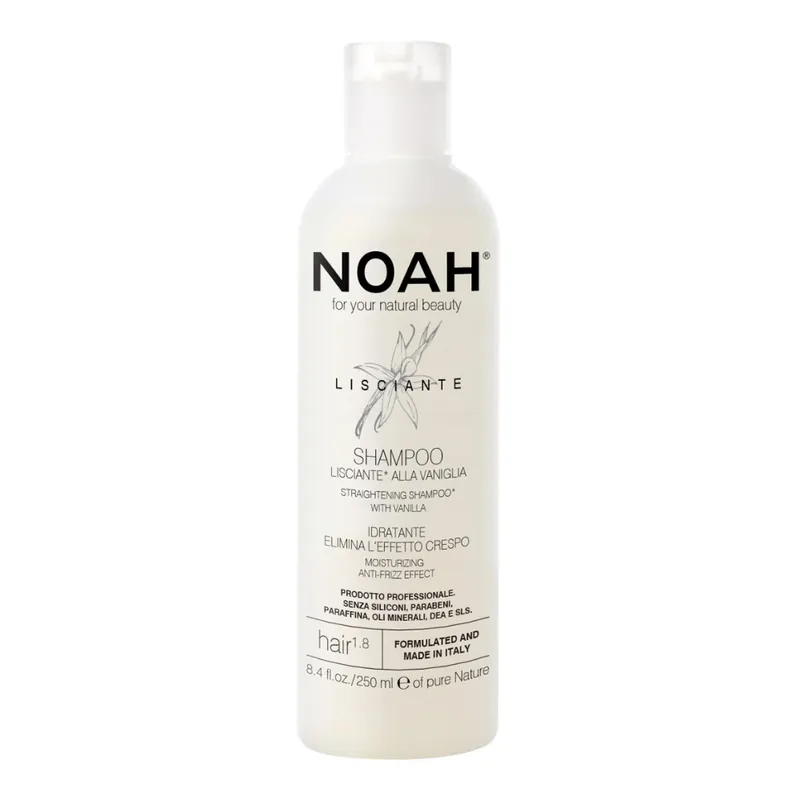 Cumpărături sigure Sampon natural pentru indreptarea parului cu extract de vanilie, 1.8, Noah, 250 ml