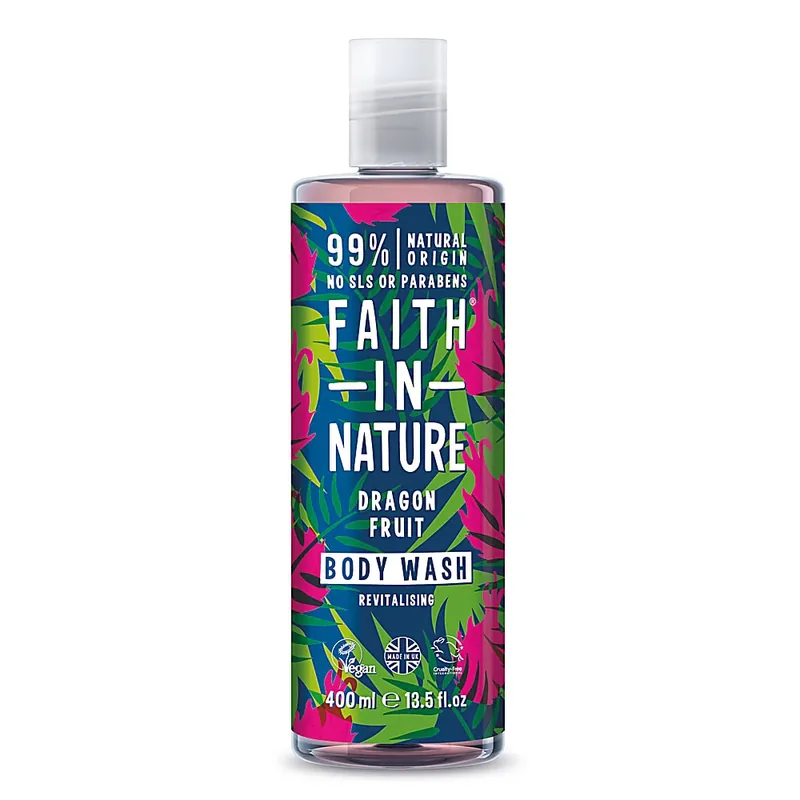 Gel de dus natural, revitalizant, cu fructul dragonului, Faith in Nature, 400 ml Preț redus