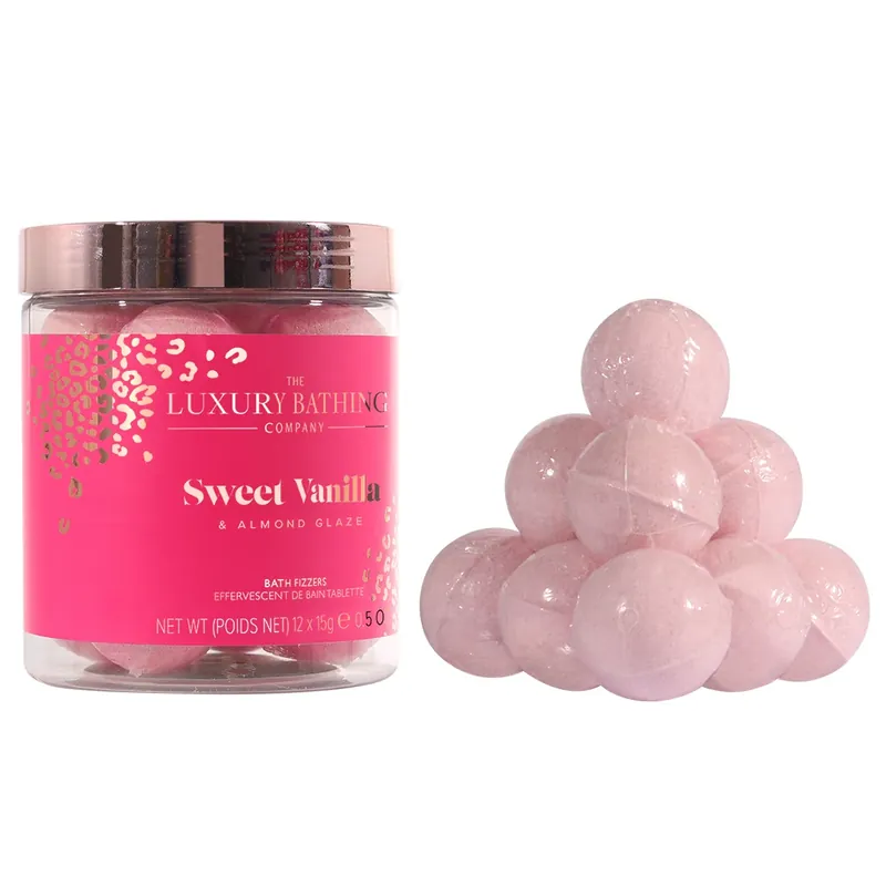 Promoție Set Cadou Restore, Sweet Vanilla & Almond Glaze, Bile de Baie, The Luxury Bathing Company, 10 x 15 g