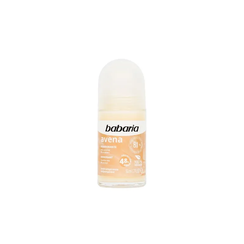 Reducere de preț Deodorant roll-on fara alcool, piele sensibila, Avena, Babaria, 50 ml