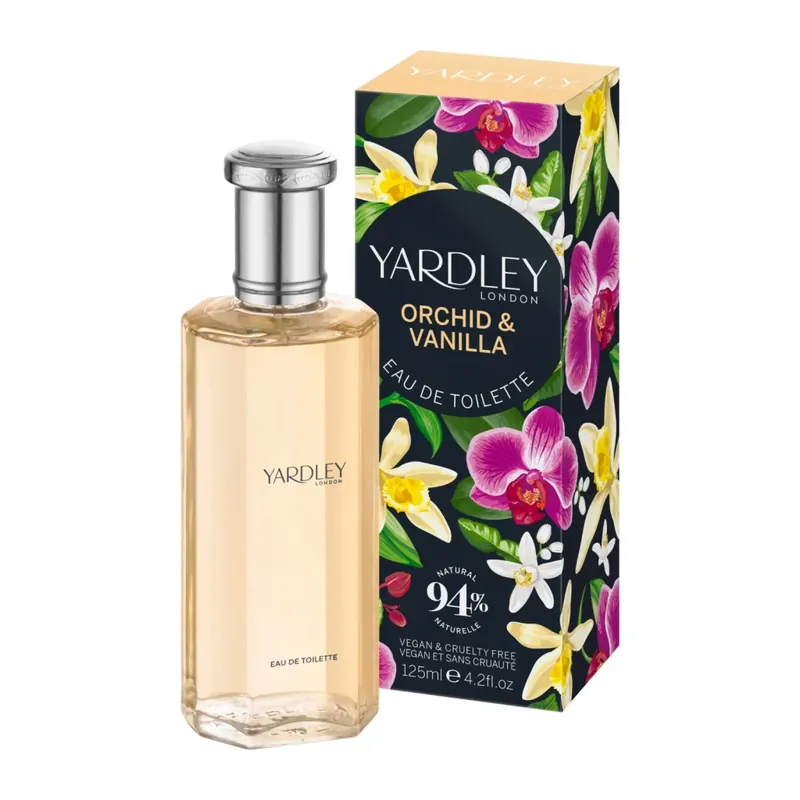 Discount Apa de toaleta cu note de orhidee si vanilie, Orchid & Vanilla, Yardley, 125 ml