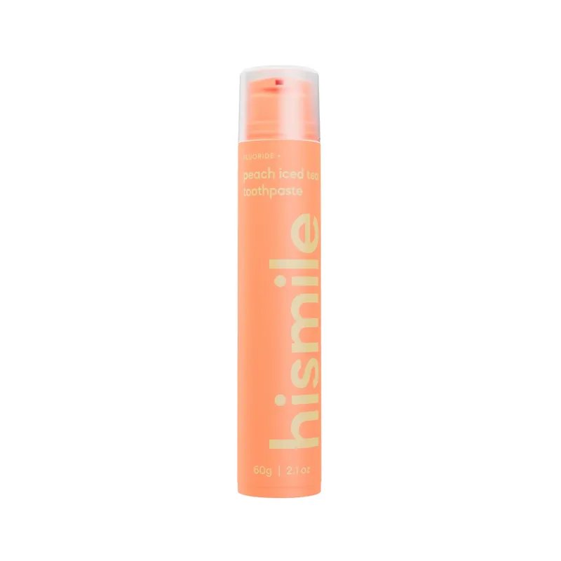 Pasta de dinti cu fluor si aroma de piersica, Peach Iced Tea, Hismile, 60 g Disponibil imediat