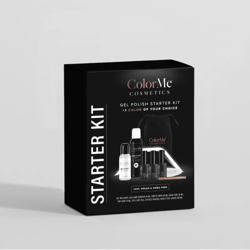 Kit incepatori pentru manichiura semipermanenta, Starter Kit, ColorMe Cosmetics, 8 articole Popular