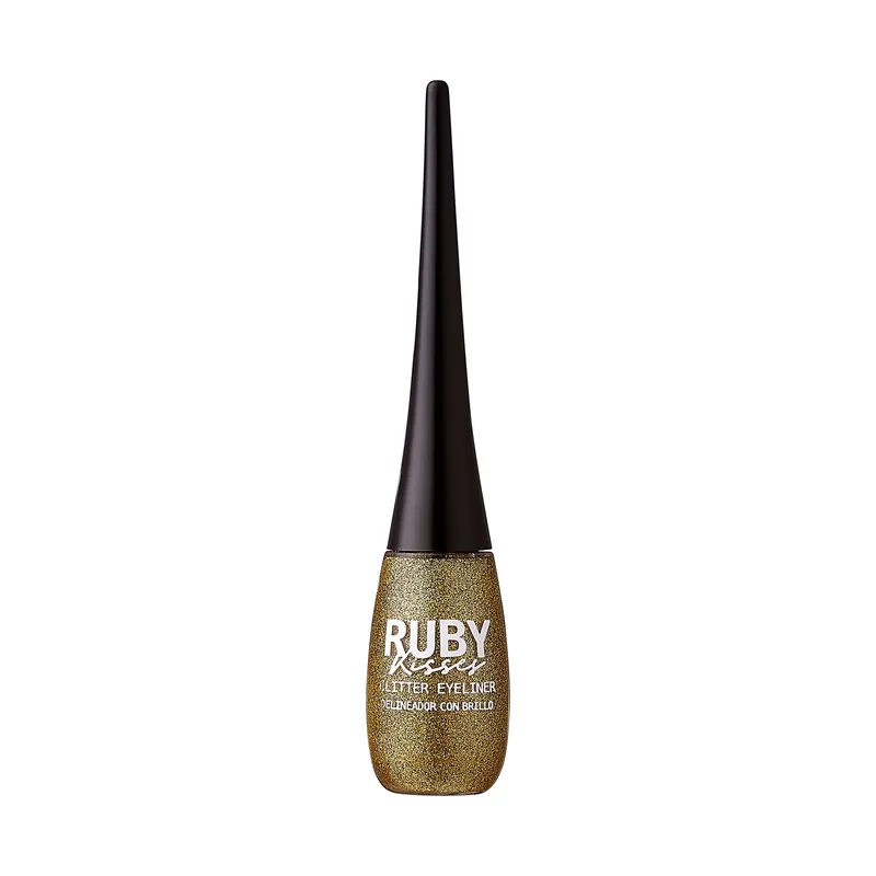 RUBY KISSES, Tus de ochi lichid cu glitter I-Bling, Glitz n‘ Gold, 7 ml Reducere specială
