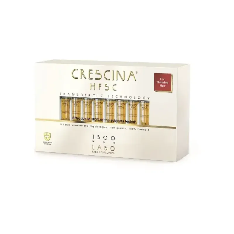 Crescina HFSC Transdermic Tratament complet 1300 Barbati (Re-Growth), 20 fiole, Labo Cel mai bun preț