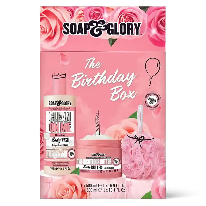 Soap & GlorySet cadou The Birthday Box 3 Piece Gift Set Ofertă exclusivă