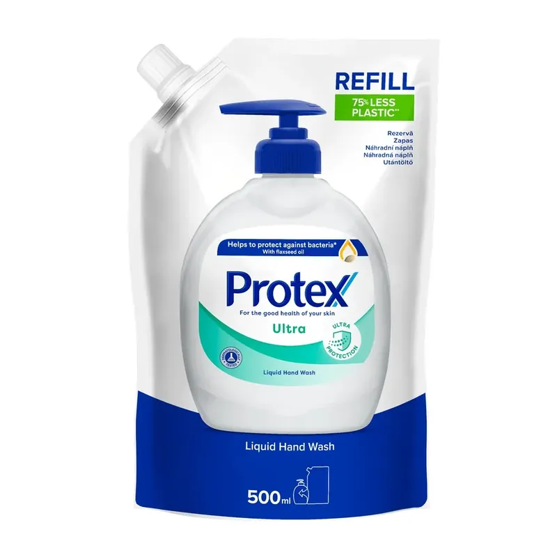 Rezerva sapun lichid cu ingredient natural antibacterian Protex Ultra, 500 ml Ofertă limitată