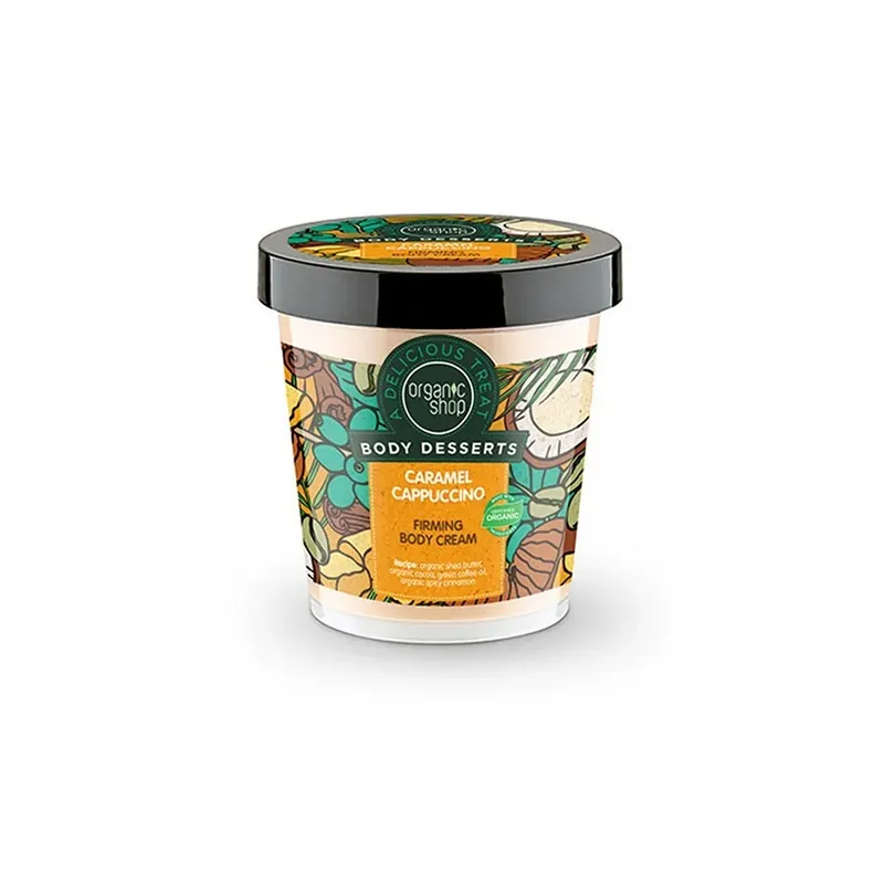 Crema de corp fermitate Organic Shop Caramel Cappuccino, 450ml Promoție
